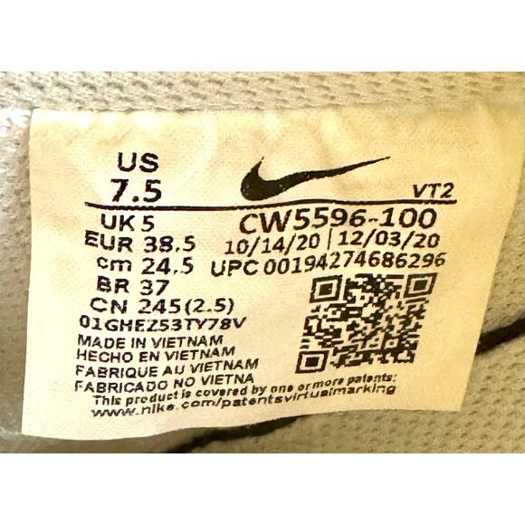 Women's Nike Court Vision Lo 7.5 White CW5596 100 - Picture 8 of 8